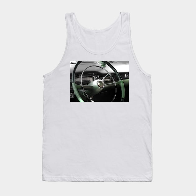 Steering Wheel Classic Car Tank Top by Beate Gube